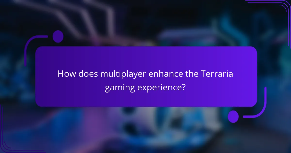 How does multiplayer enhance the Terraria gaming experience?
