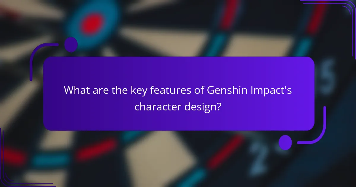 What are the key features of Genshin Impact's character design?