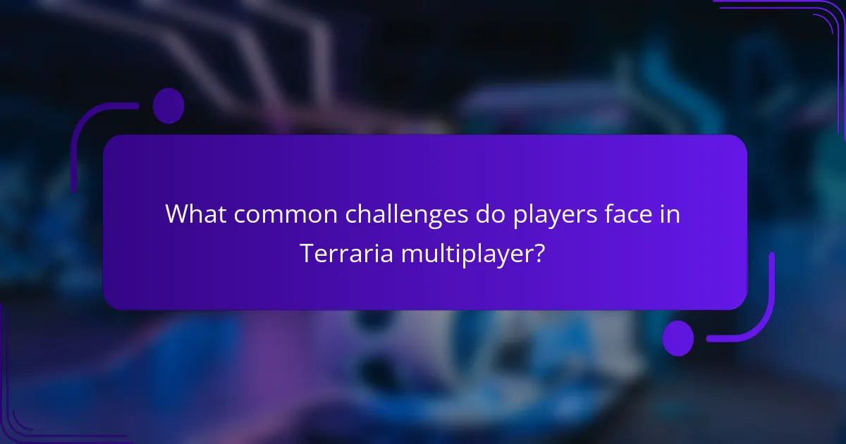 What common challenges do players face in Terraria multiplayer?